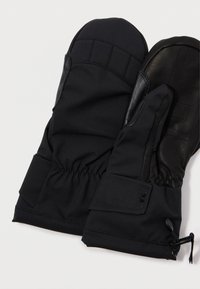 Mustad mustrid musta isolatsiooniga, siledast nahast peopesa, elastsete randmete ja haardetugevdusena. Omavad volditud mansetti ja õmmeldud detaile.