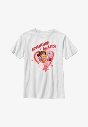 Henry Tiger DORA THE EXPLORER VALENTINE'S DAY DORA LOVES ADVENTURE - T-shirt imprimé - white