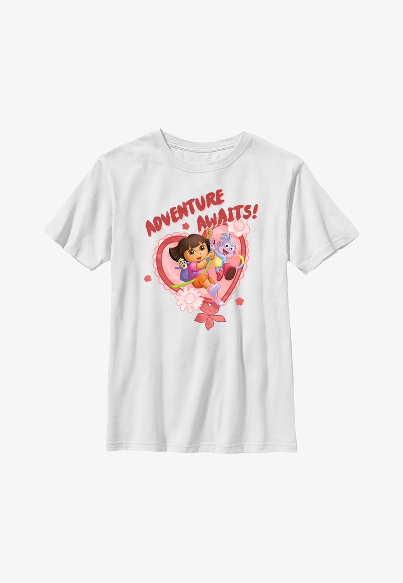 Henry Tiger DORA THE EXPLORER VALENTINE'S DAY DORA LOVES ADVENTURE - T-shirt imprimé - white