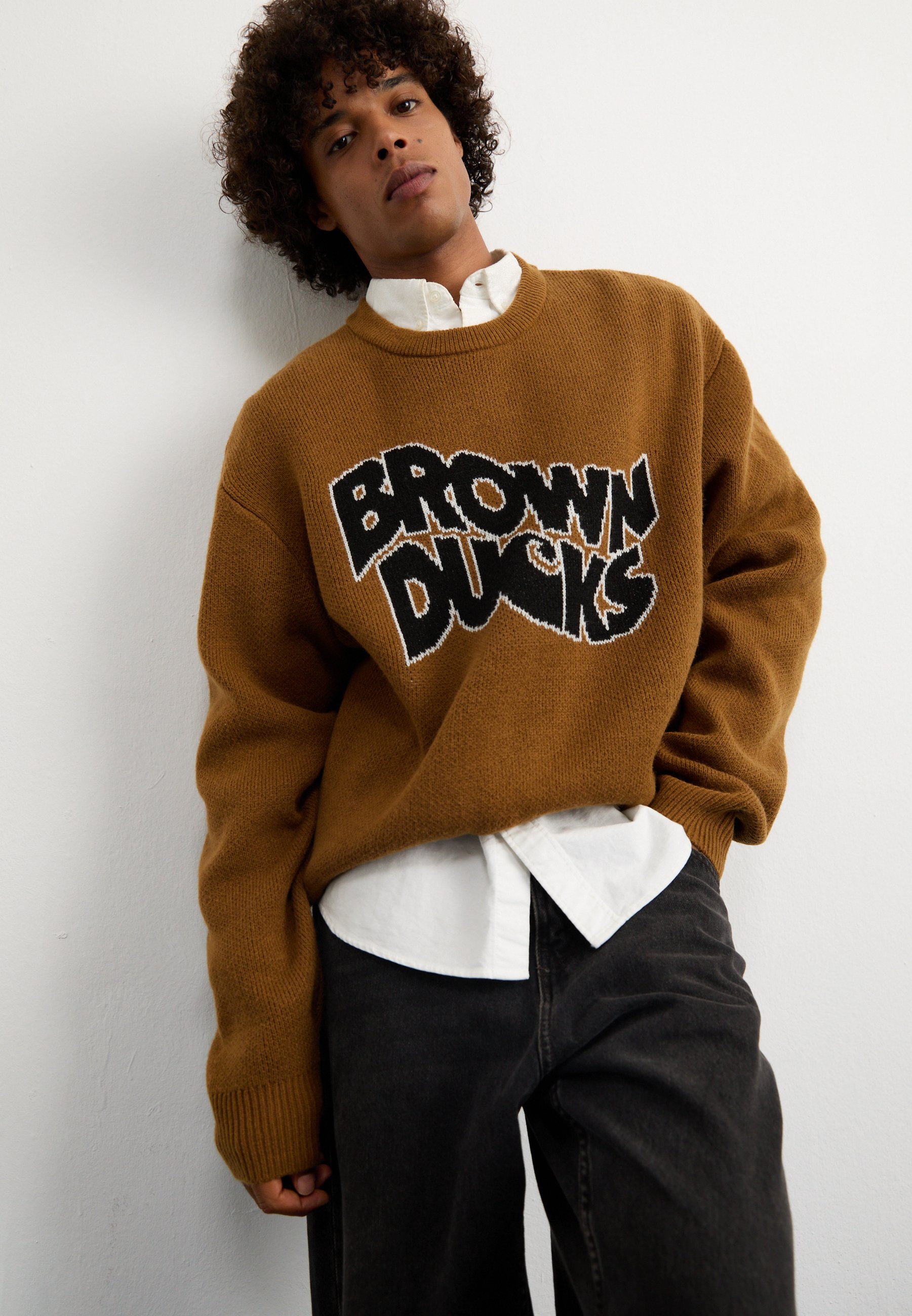 Carhartt WIP DUCKS SWEATER - Jumper - brown/ochre - Zalando.ie