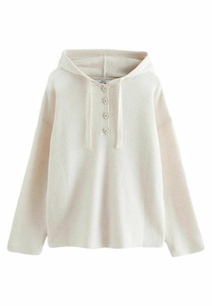 GEM BUTTON - Sweat à capuche - ecru cream