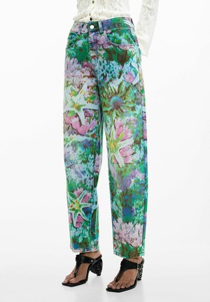 WILD GARDEN - Straight leg -farkut - blue