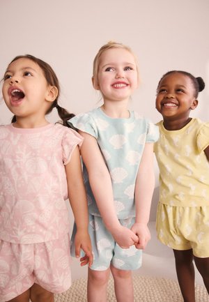 Next, REGULAR FIT - SHELL PRINT SHORT PYJAMAS 3 PACK SET - Nattøj sæt - blue/yellow