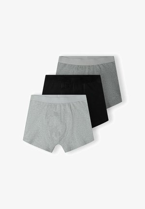 Tre paia di boxer in grigio e nero. L'elastico mostra la scritta "RESPECT" in un finish testurizzato, realizzato in morbido cotone.
