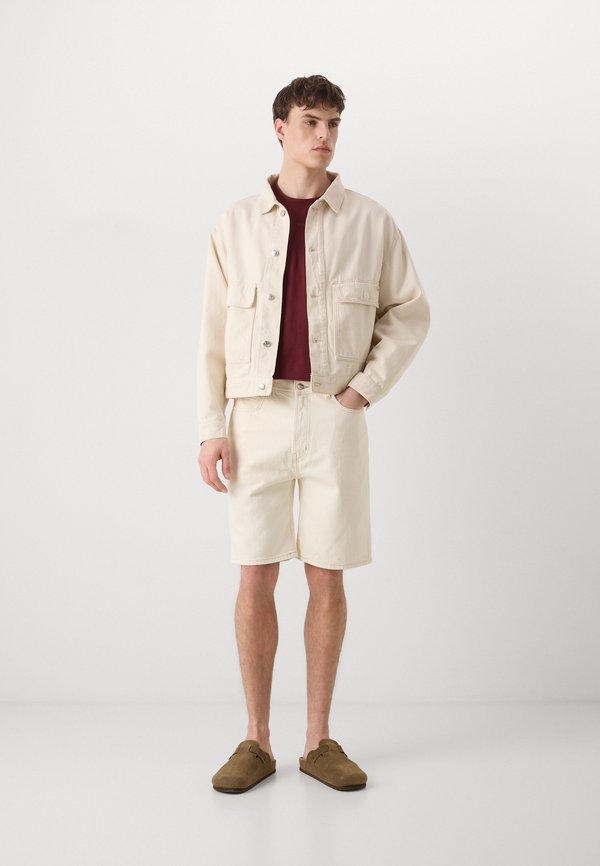 Denim shorts - open beige4