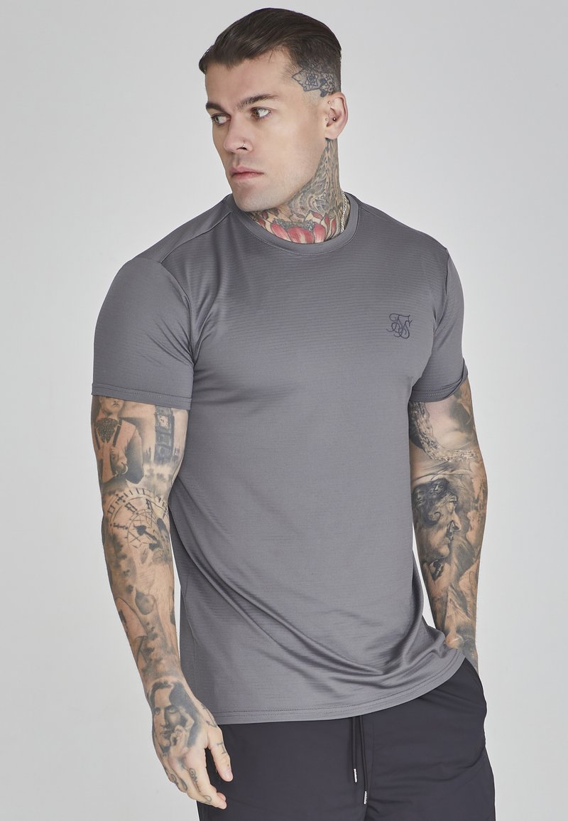 T-shirt Homme SikSilk – Gris – Coupe Musclée – Logo Brodé – Taille L (occasion)