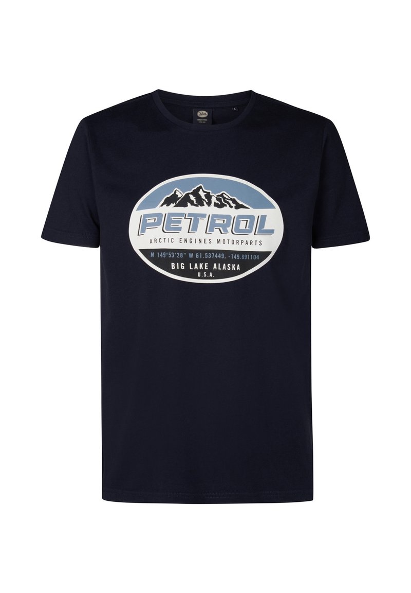 Petrol Industries T-shirt print blauw