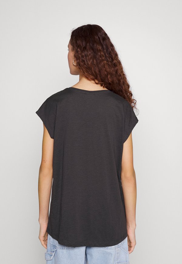 NMMATHILDE LONG - Print T-shirt - obsidian3