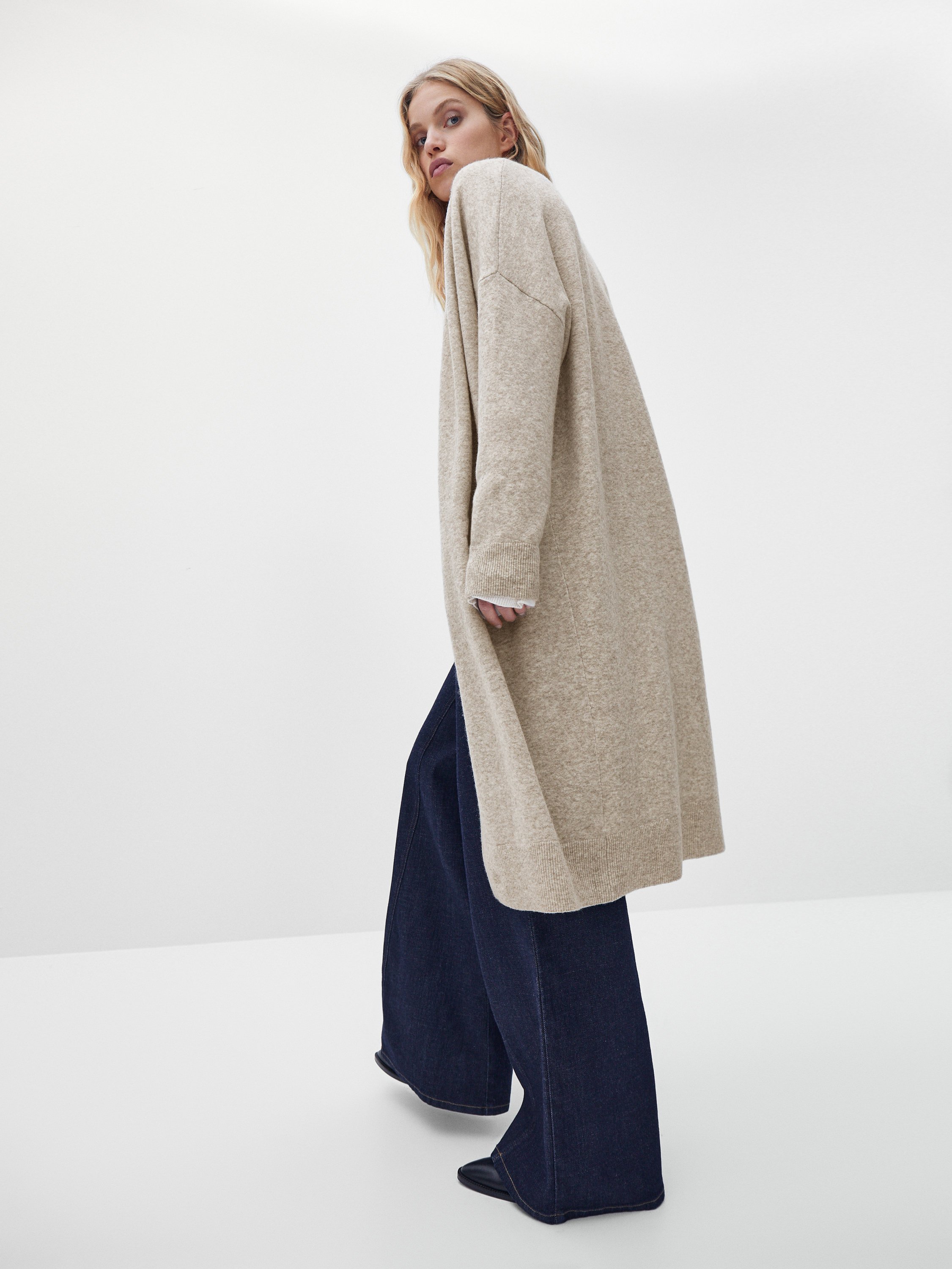 massimo dutti long cardigan