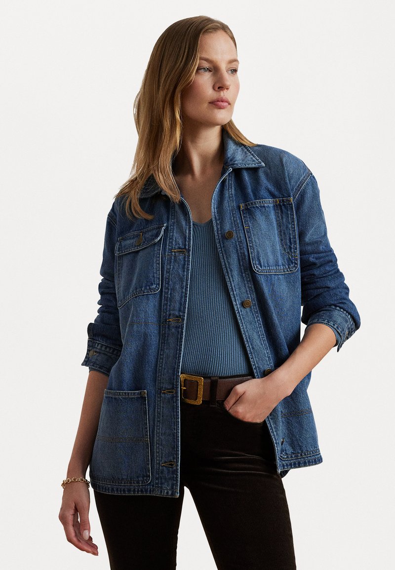 Lauren Ralph Lauren DENIM SHIRT JACKET - Lengva striukė - harvest wash