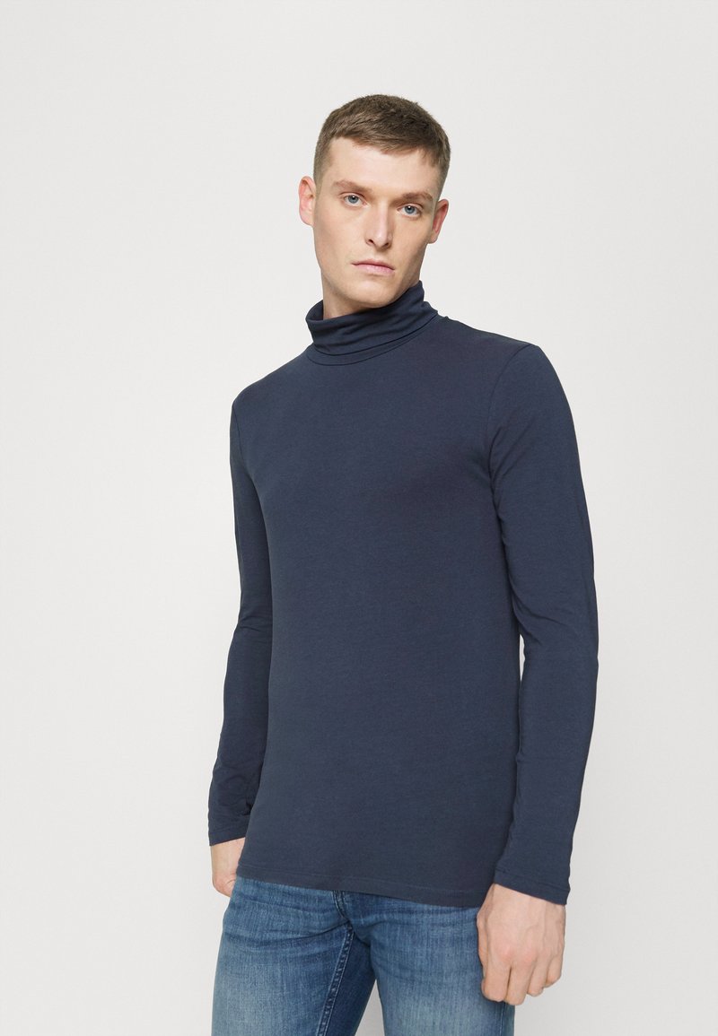 TOM TAILOR DENIM TURTLENECK LONGSLEEVE - Camisola de manga comprida - blueish grey