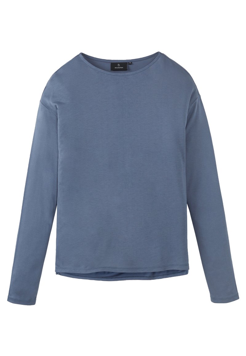 Damen T-Shirts | recolution LONGSLEEVE FUCHSIA Langarmshirt smoke blue/blau - QD29807 Damen T-Shirts | recolution LONGSLEEVE FUCHSIA Langarmshirt smoke blue/blau - QD29807