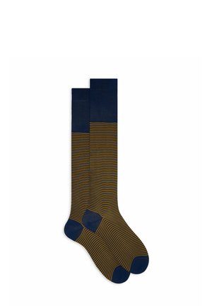 WITH WINDSOR STRIPES - Kniestrümpfe - blu