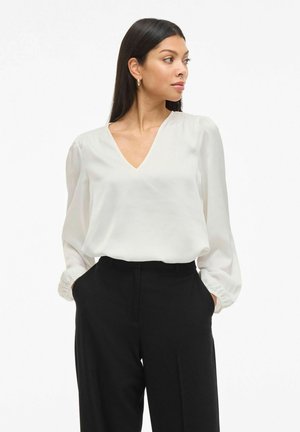 VIELLETTE SMOCK - Langarmshirt - snow white