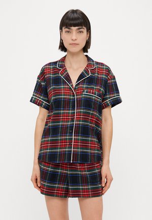 SHORT PJ - Nattøj sæt - black/red/blue