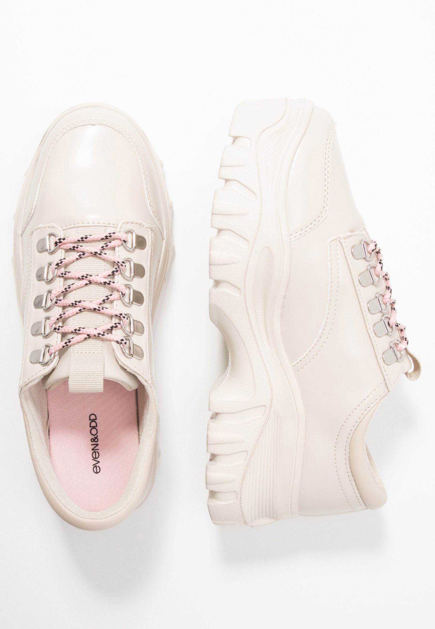 Even&Odd Joggesko nude Zalando.no Missguided DETAIL LACE UP TRAINER Joggesko nude Zalando.no