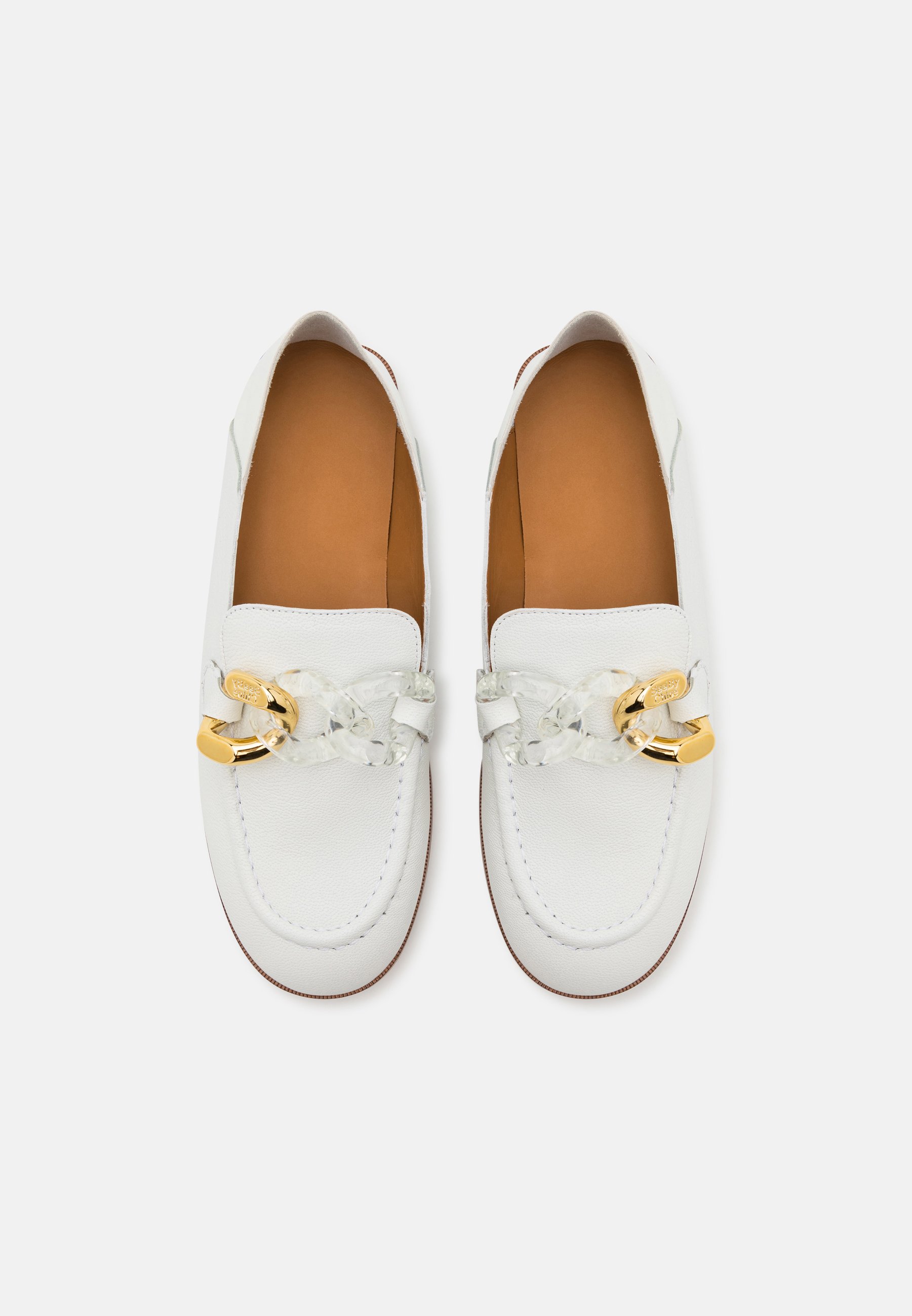 【関税込み】See by Chloe ホワイト Monyca ローファー See by Chloe Monyca Sandal White Leather