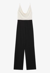 SATIN TOP - Overal - off-white/black