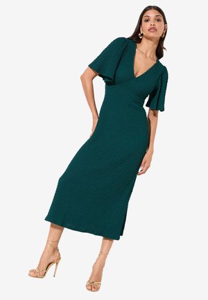 Friends Like These, PETITE FIT - V-NECK MIDI  - Džersejové šaty - black