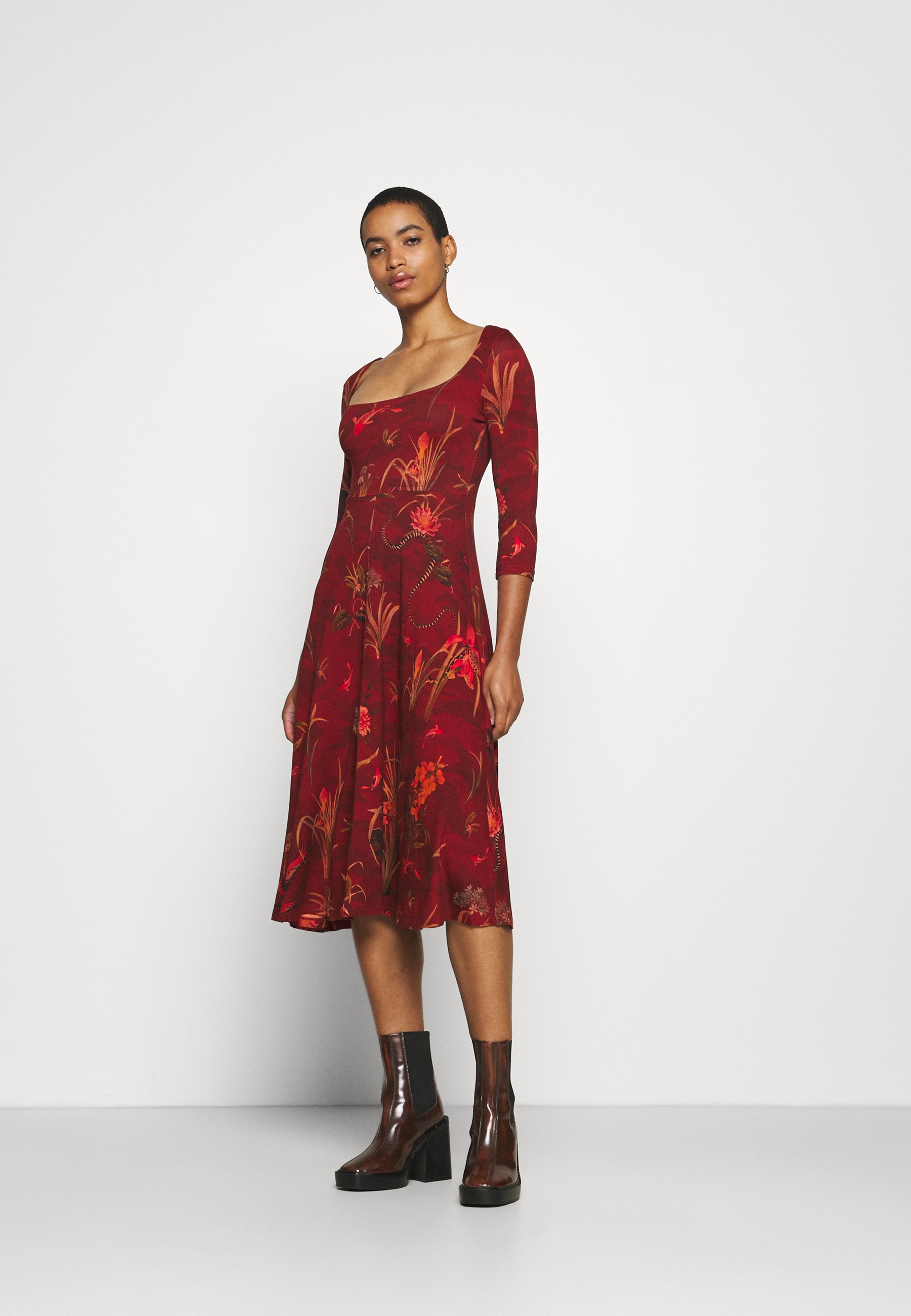 desigual red dress