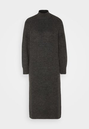 ONLANDREA HIGHNECK DRESS - Stickad klänning - dark grey melange