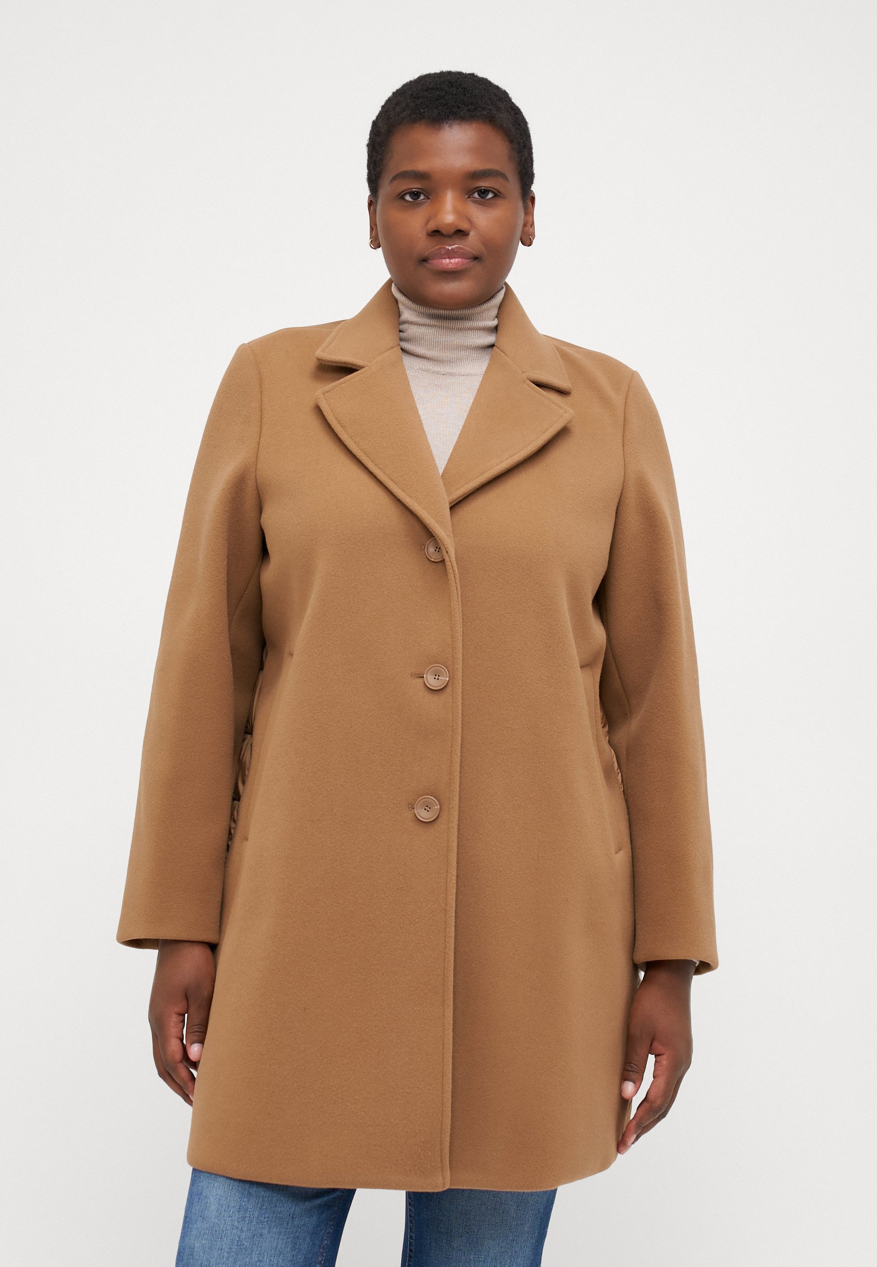 Manteau Femme PERSONA By Marina Rinaldi - Modèle Ailanto 1 Boutonnage, 100% Laine, Noir - Neuf Avec étiquettes