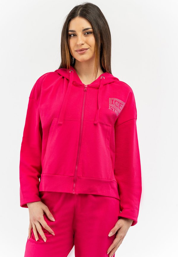 Sweatjacke - fuxia