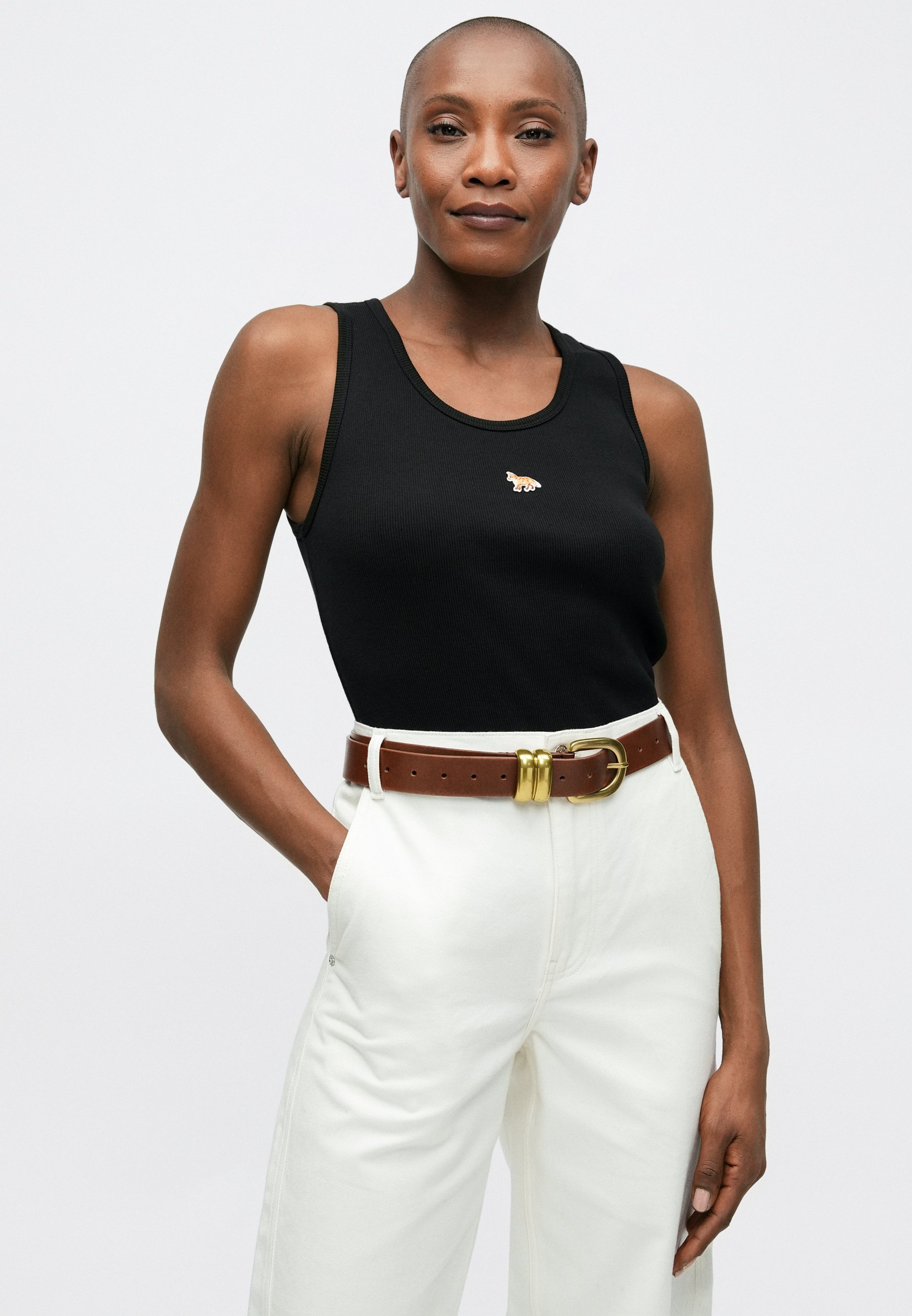 Maison Kitsuné BABY FOX TANK - Top - black - Zalando.co.uk
