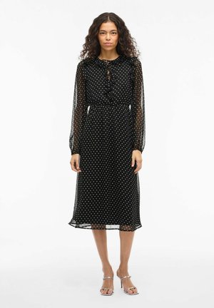 VILA VIHARLEY LANGÄRMELIGES - Freizeitkleid - black