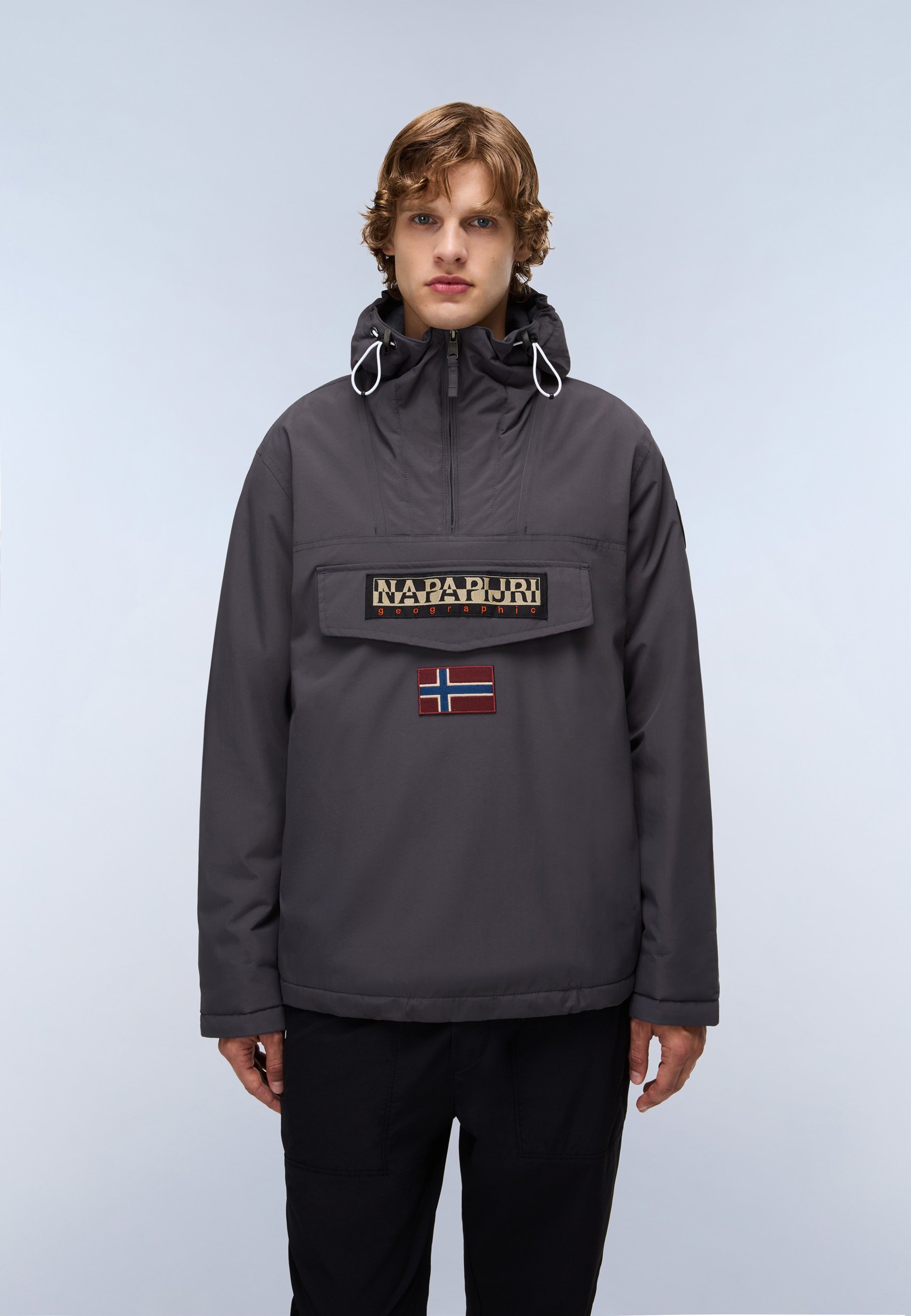 napapijri アイスグレー フード付きダウンジャケット XL ファー無 Napapijri RAINFOREST WINTER - Jachetă outdoor - dark grey solid
