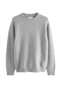 REGULAR FIT TEXTURED CREW NECK - Pulóver - grey