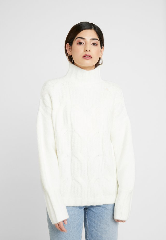FUNNEL NECK JUMPER - Neule - off white