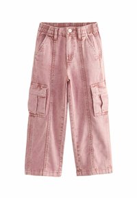 Next - WIDE LEG - Straight leg jeans - pink Miniatuurafbeelding 1