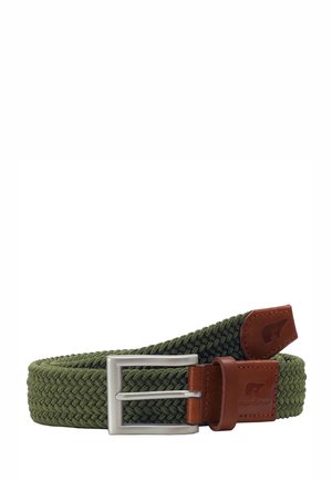 Gevlochten riem - olive green