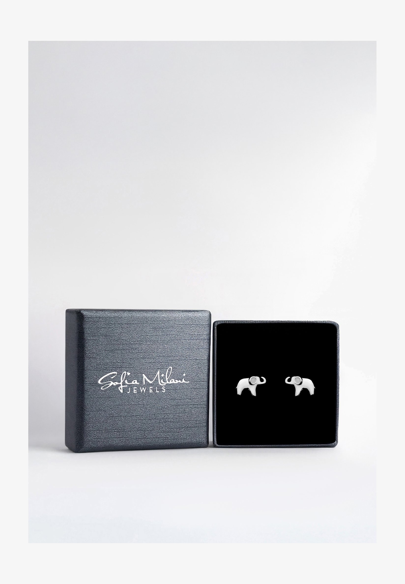 SOFIA MILANI Orecchini Donna Argento 925 A Perno - Elefante Portafortuna, Rodiati, Ipoallergenici, Confezione Regalo
