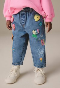 Next PULL-ON EMBROIDERED  - Džinsi ar pakāpeniski sašaurinātiem galiem - mid blue denim