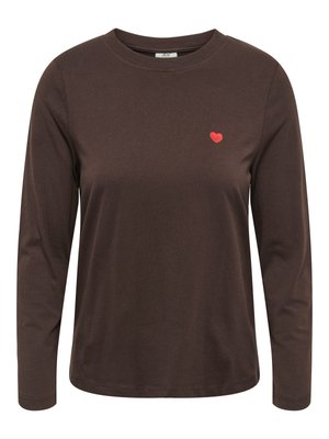 JDY, JDYPISA L/S PRINT TOP JRS DIA - T-shirt à manches longues - coffee bean
