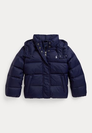 HOODED DOWN JACKET - Pūkinė striukė - newport navy/white
