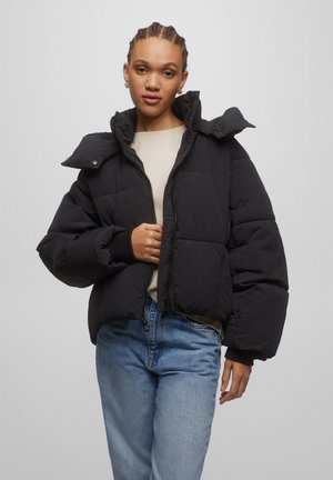 SHORT  - Winterjas - mottled black
