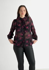 ONLY Carmakoma CARMELENA BOW - Blusa com botões - fuchsia purple