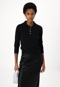 pure cashmere CLASSIC SWEATER - Pullover - black