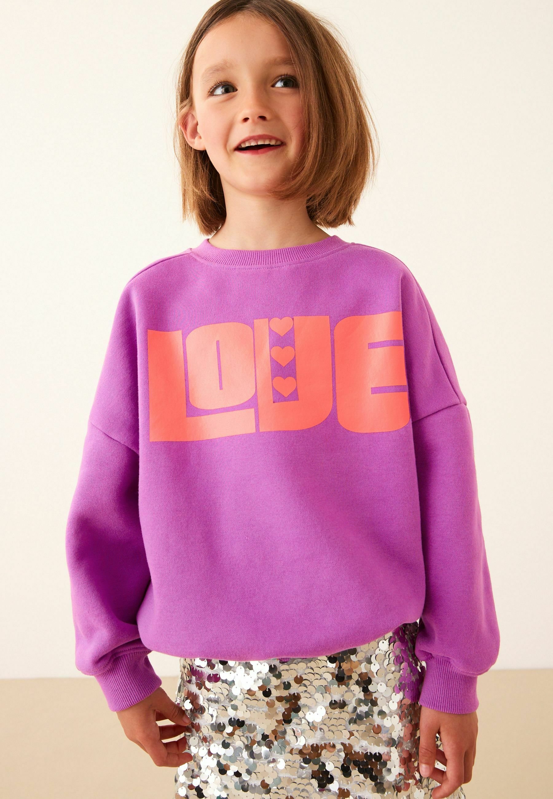 Next HAPPY SLOGAN - Sweatshirt - purple/lila - Zalando.de