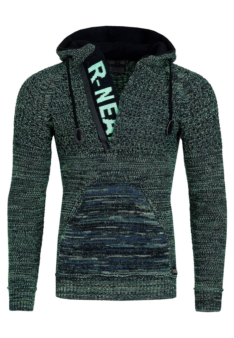 Herren Strickjacken | Rusty Neal MIT REISSVERSCHLUSS Kapuzenpullover neongrün / schwarz/grün - IF32839 Herren Strickjacken | Rusty Neal MIT REISSVERSCHLUSS Kapuzenpullover neongrün / schwarz/grün - IF32839