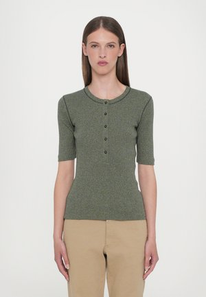 PLACKET SHORT SLEEVE - T-shirt basique - forest green