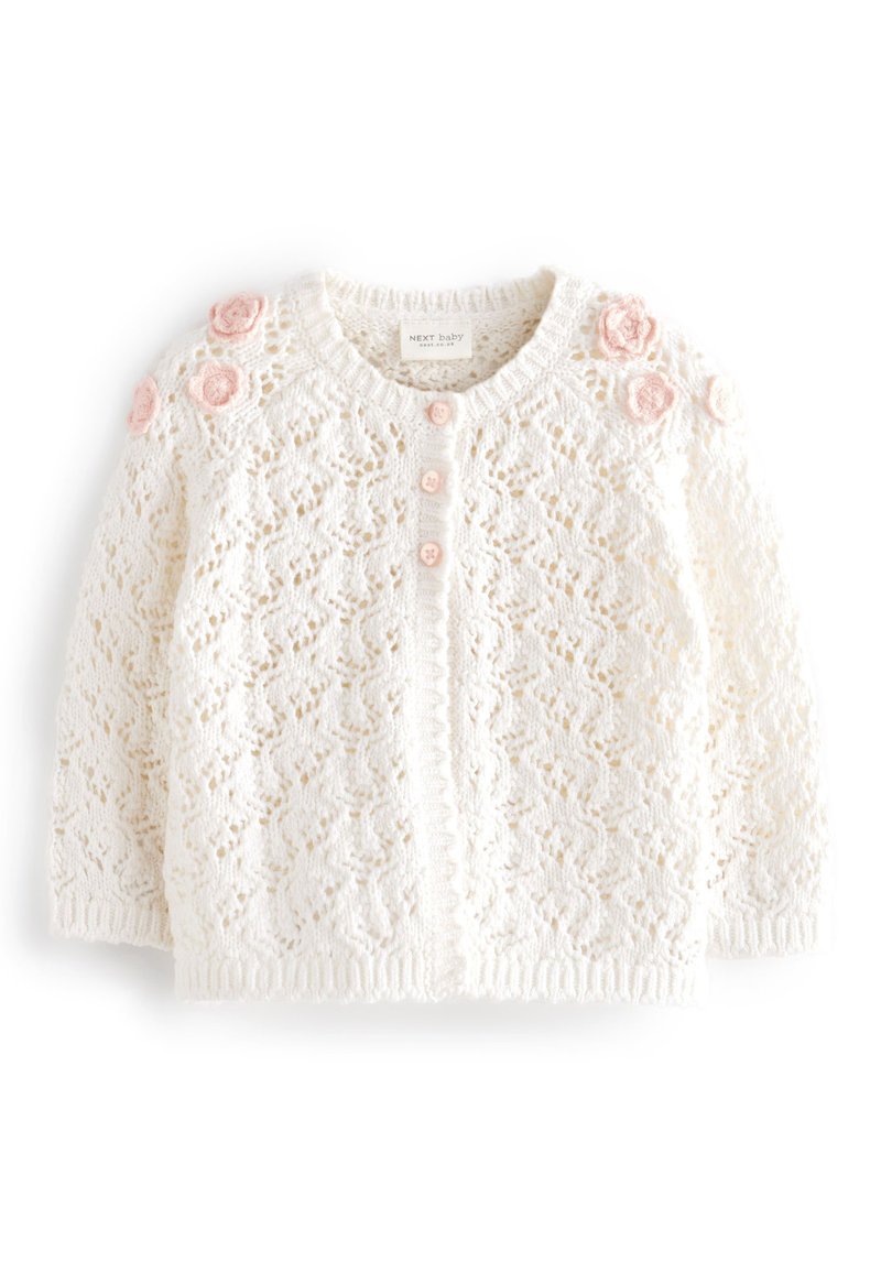 Next OCCASION CROCHET KNIT BABY CARDIGAN Cardigan cream floral