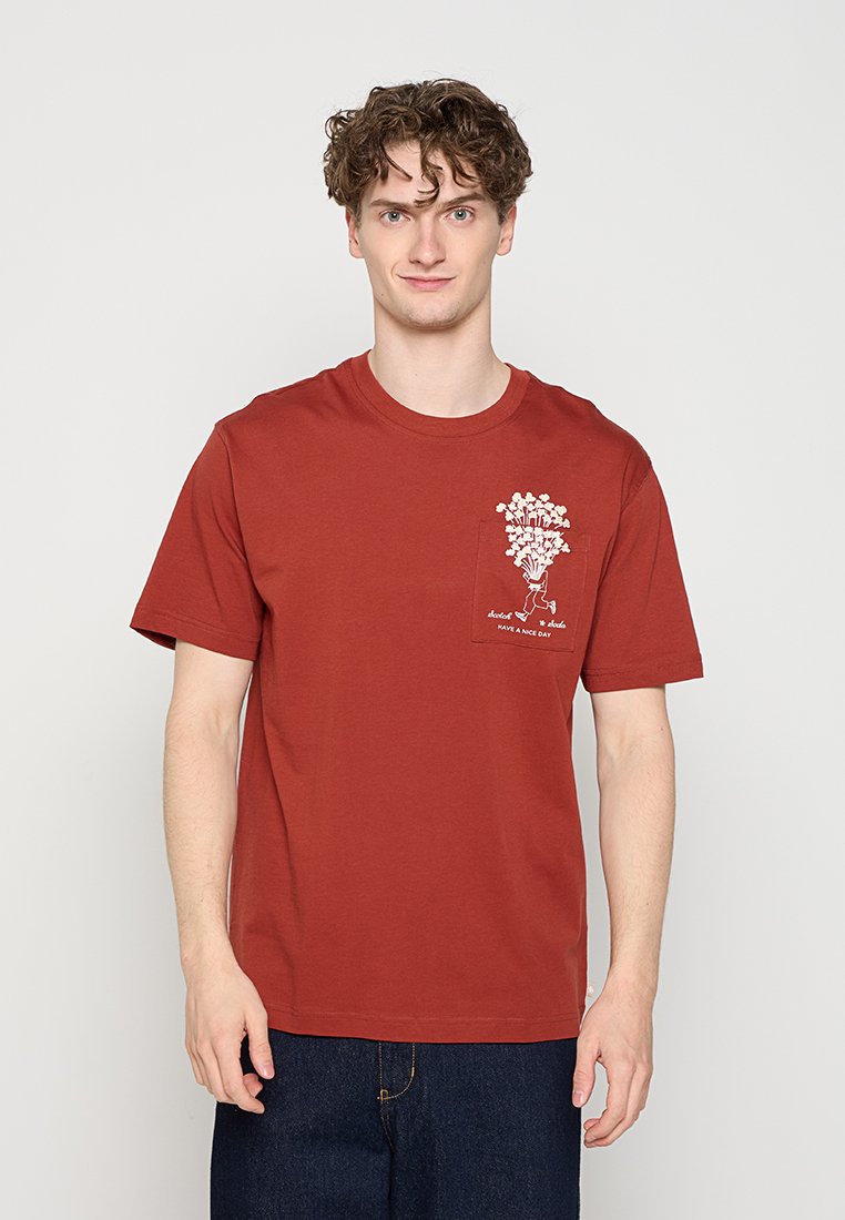 Scotch & Soda T-shirt print rood