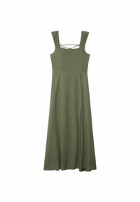 FLOWING MIDI WITH CROSSED BACK  - Robe de jour - khaki