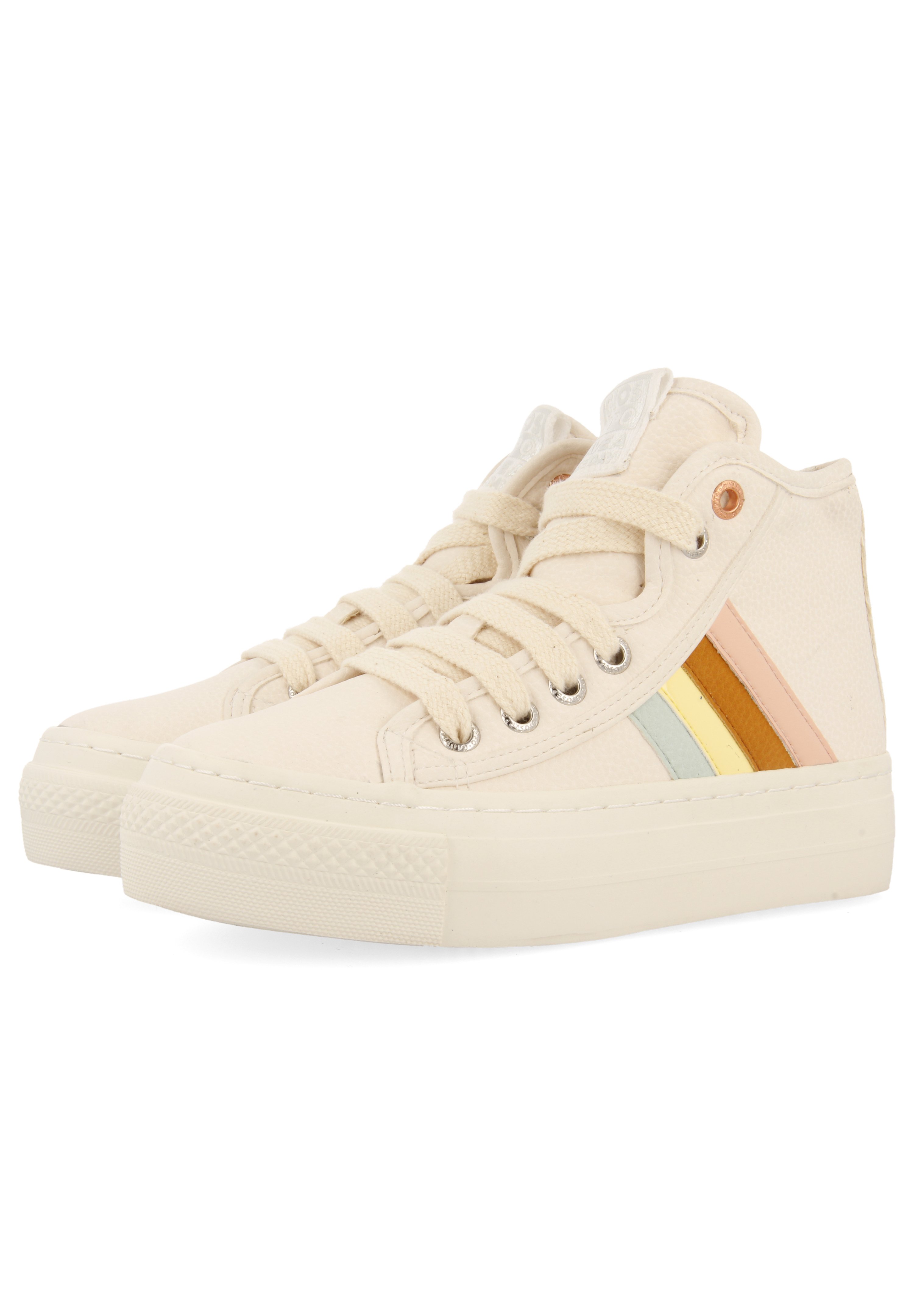 Gioseppo DETALLES MULTICOLOR - Sneakers alte - off-white/avorio - Zalando.it