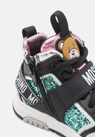MOSCHINO UNISEX - Sneakers alte - black/green/white/pink/silver