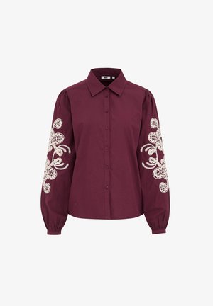 WE Fashion Pogājama blūze - burgundy red